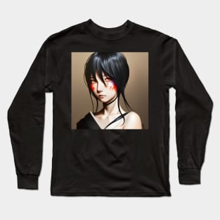 Anime Art Japanese Girl Illustration Design Long Sleeve T-Shirt